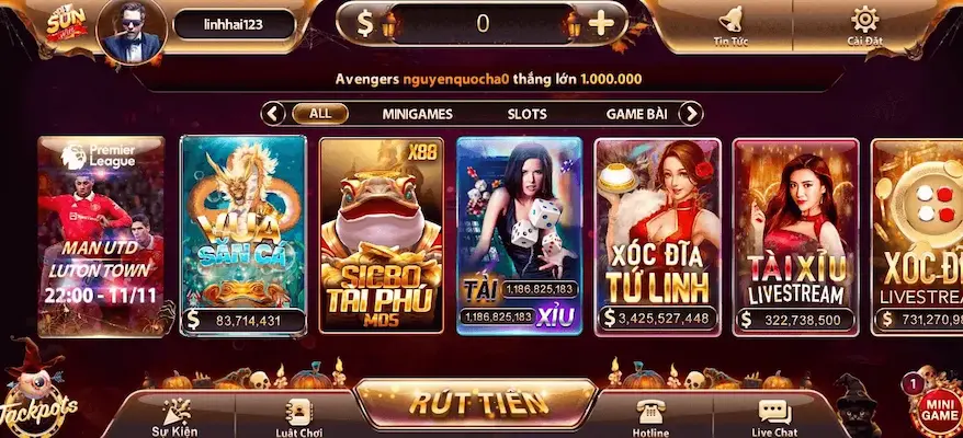 Cổng game SUNWIN có giao diện thân thiện phù hợp mọi bet thủ.