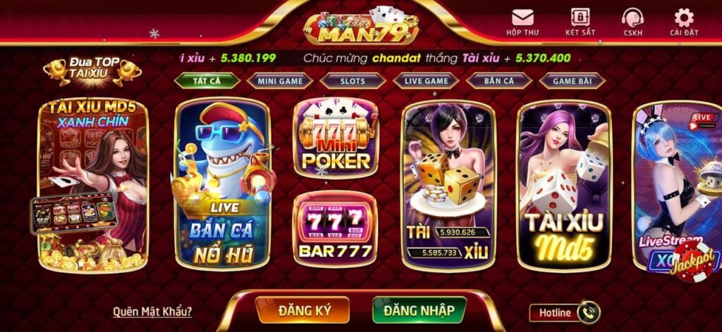 Man79 là cổng game chơi cá cược đổi thưởng uy tín, chất lượng